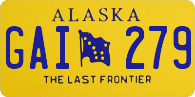 AK license plate GAI279