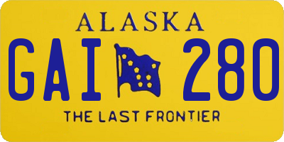 AK license plate GAI280
