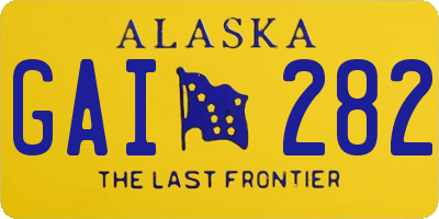 AK license plate GAI282