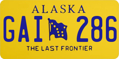 AK license plate GAI286