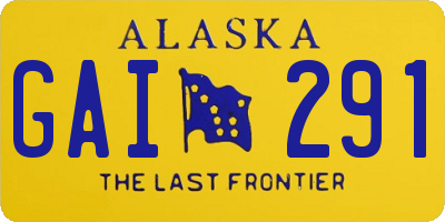 AK license plate GAI291