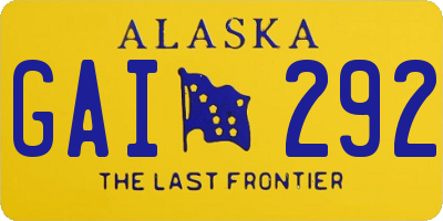 AK license plate GAI292
