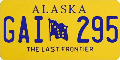 AK license plate GAI295