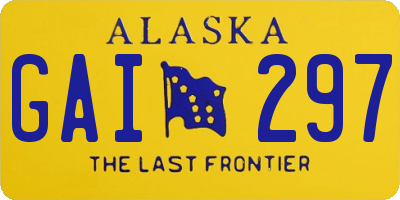 AK license plate GAI297