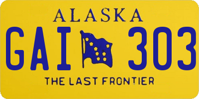 AK license plate GAI303