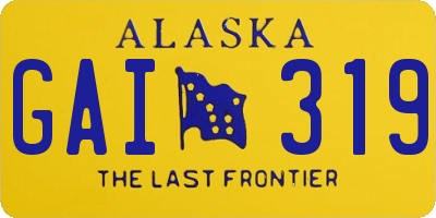 AK license plate GAI319