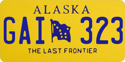 AK license plate GAI323