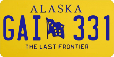 AK license plate GAI331