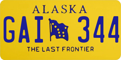 AK license plate GAI344