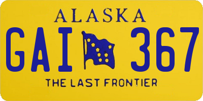 AK license plate GAI367