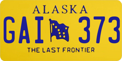 AK license plate GAI373