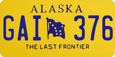 AK license plate GAI376