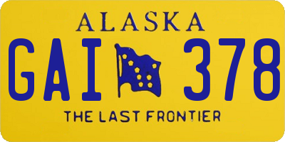 AK license plate GAI378