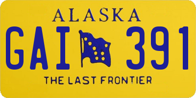 AK license plate GAI391