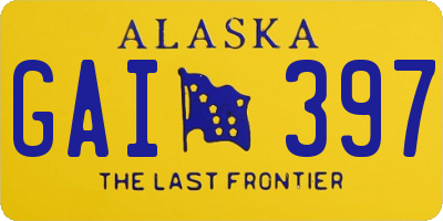 AK license plate GAI397