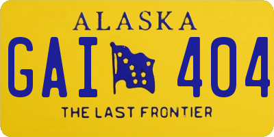 AK license plate GAI404
