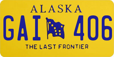 AK license plate GAI406