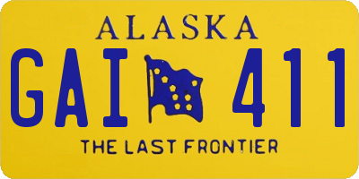 AK license plate GAI411