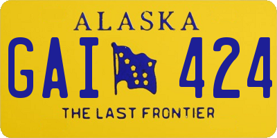 AK license plate GAI424