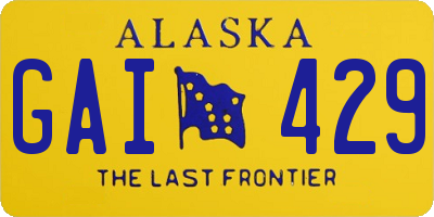 AK license plate GAI429