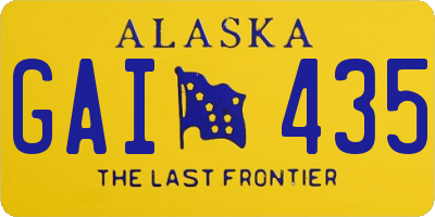 AK license plate GAI435