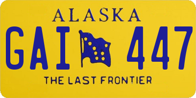 AK license plate GAI447