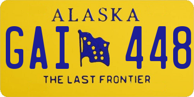 AK license plate GAI448