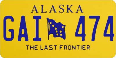 AK license plate GAI474