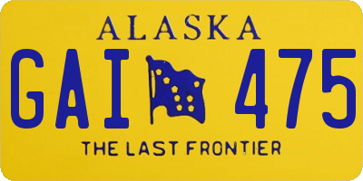 AK license plate GAI475