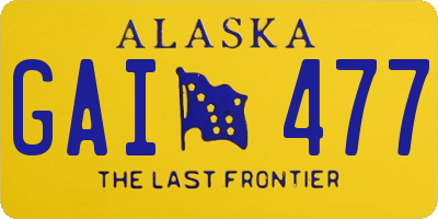 AK license plate GAI477