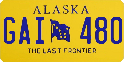 AK license plate GAI480