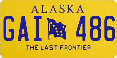 AK license plate GAI486