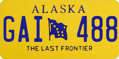 AK license plate GAI488