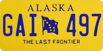 AK license plate GAI497