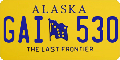 AK license plate GAI530