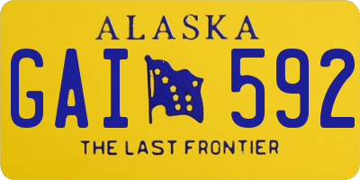 AK license plate GAI592