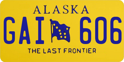 AK license plate GAI606