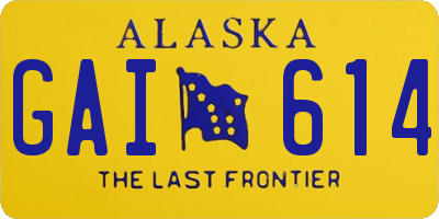 AK license plate GAI614
