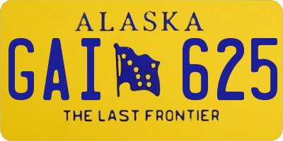 AK license plate GAI625