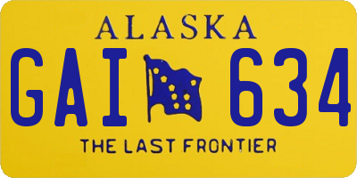 AK license plate GAI634