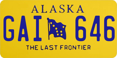 AK license plate GAI646