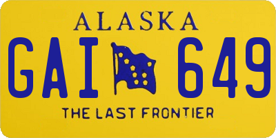 AK license plate GAI649