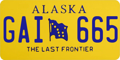 AK license plate GAI665