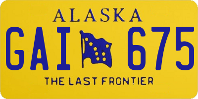 AK license plate GAI675