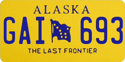 AK license plate GAI693