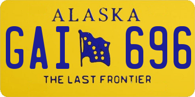 AK license plate GAI696