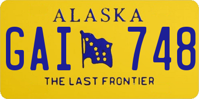 AK license plate GAI748