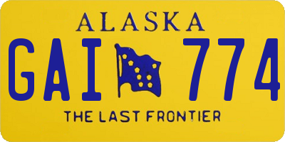 AK license plate GAI774