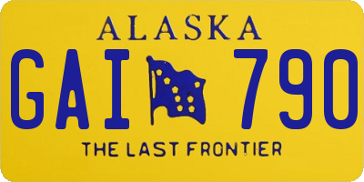 AK license plate GAI790