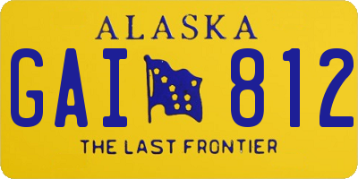 AK license plate GAI812